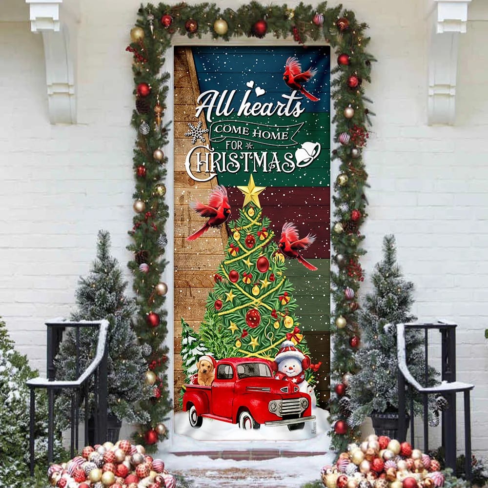 Red Truck Christmas Door Cover All Hearts Come Home For Christmas Door Cover Unique Gifts Doorcover 4 Red Truck Christmas Door Cover All Hearts Come Home For Christmas Door Cover Unique Gifts Doorcover 4