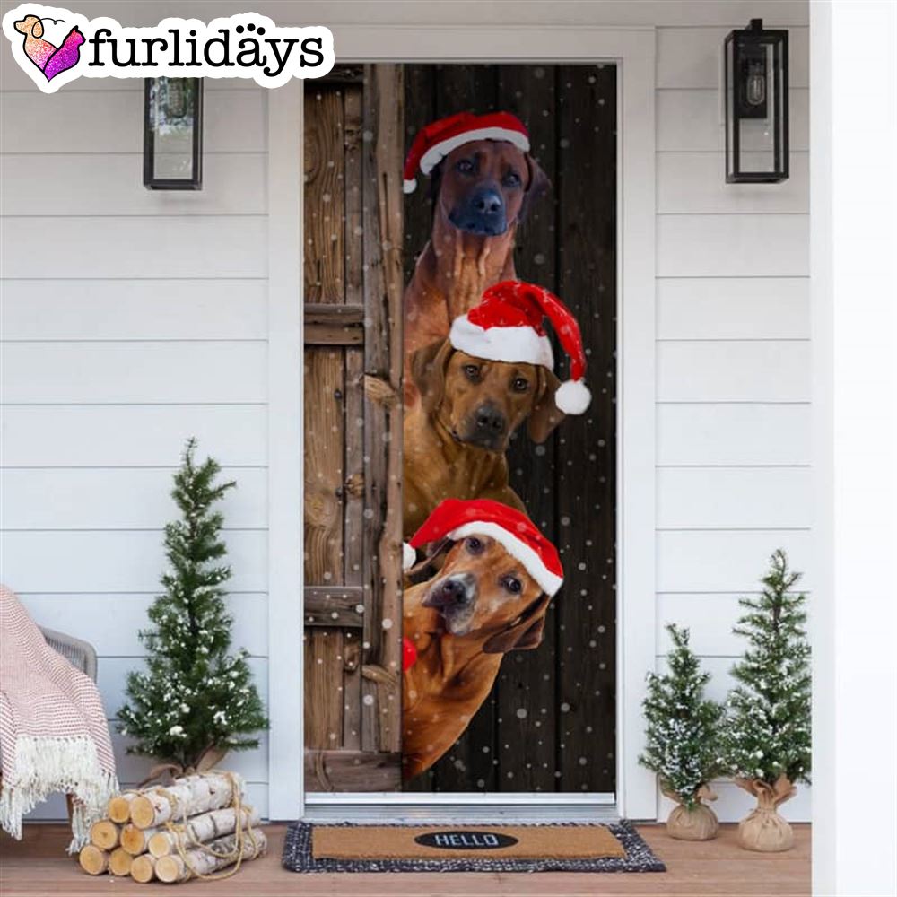 Rhodesian Ridgeback Christmas Door Cover Xmas Gifts For Pet Lovers Christmas Gift For Friends Rhodesian Ridgeback Christmas Door Cover Xmas Gifts For Pet Lovers Christmas Gift For Friends