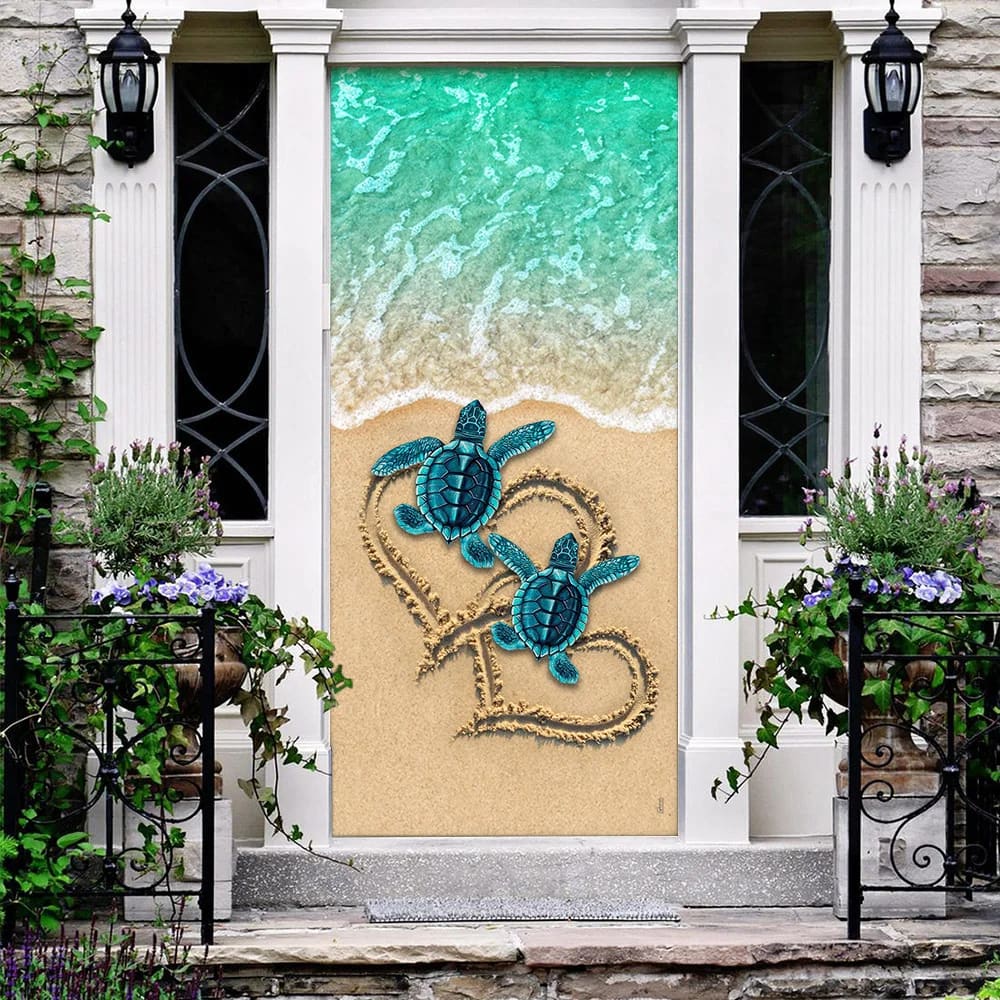 Sea Turtle Beach Door Cover Unique Gifts Doorcover Christmas Gift For Friends 3 Sea Turtle Beach Door Cover Unique Gifts Doorcover Christmas Gift For Friends 3