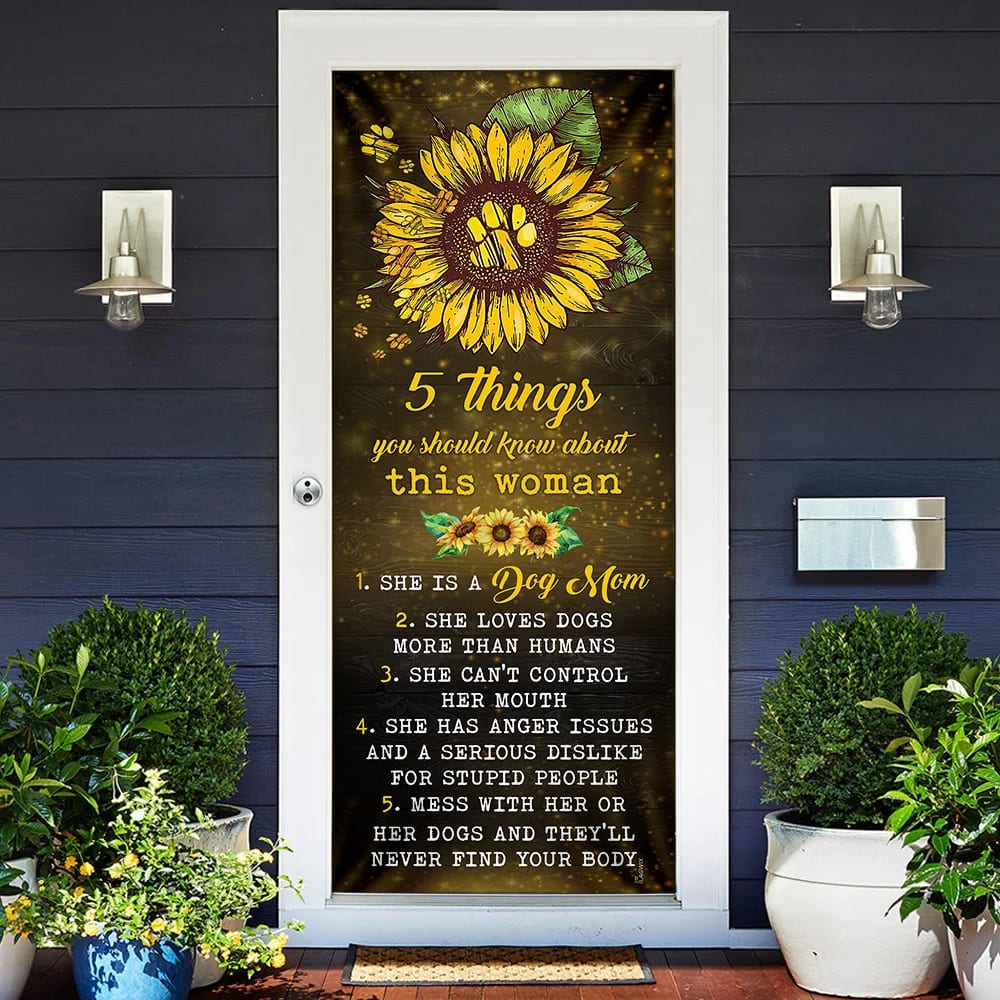 She Is A Dog Mom Door Cover Xmas Outdoor Decoration Gifts For Dog Lovers 2 She Is A Dog Mom Door Cover Xmas Outdoor Decoration Gifts For Dog Lovers 2