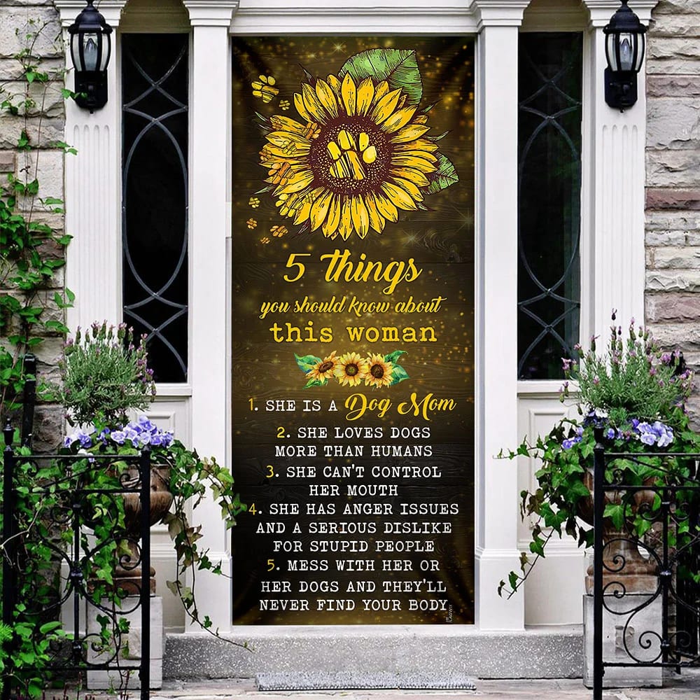 She Is A Dog Mom Door Cover Xmas Outdoor Decoration Gifts For Dog Lovers 3 She Is A Dog Mom Door Cover Xmas Outdoor Decoration Gifts For Dog Lovers 3