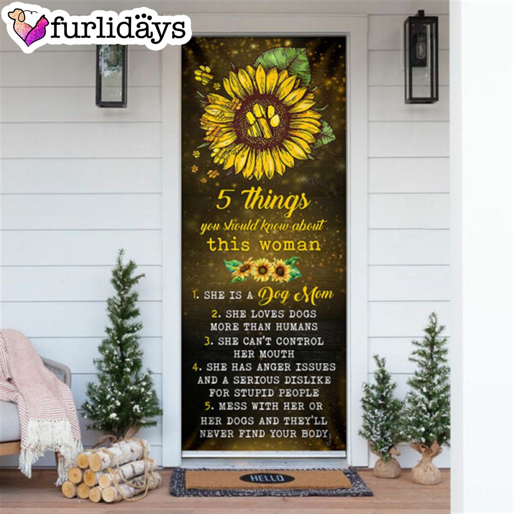 She Is A Dog Mom Door Cover Xmas Outdoor Decoration Gifts For Dog Lovers 6 She Is A Dog Mom Door Cover Xmas Outdoor Decoration Gifts For Dog Lovers 6