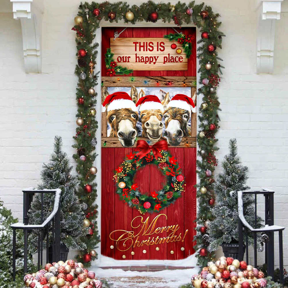 This Is My Happy Place Donkey Door Cover Unique Gifts Doorcover 1 This Is My Happy Place Donkey Door Cover Unique Gifts Doorcover 1