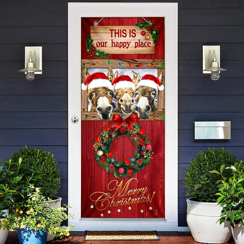 This Is My Happy Place Donkey Door Cover Unique Gifts Doorcover 3 This Is My Happy Place Donkey Door Cover Unique Gifts Doorcover 3