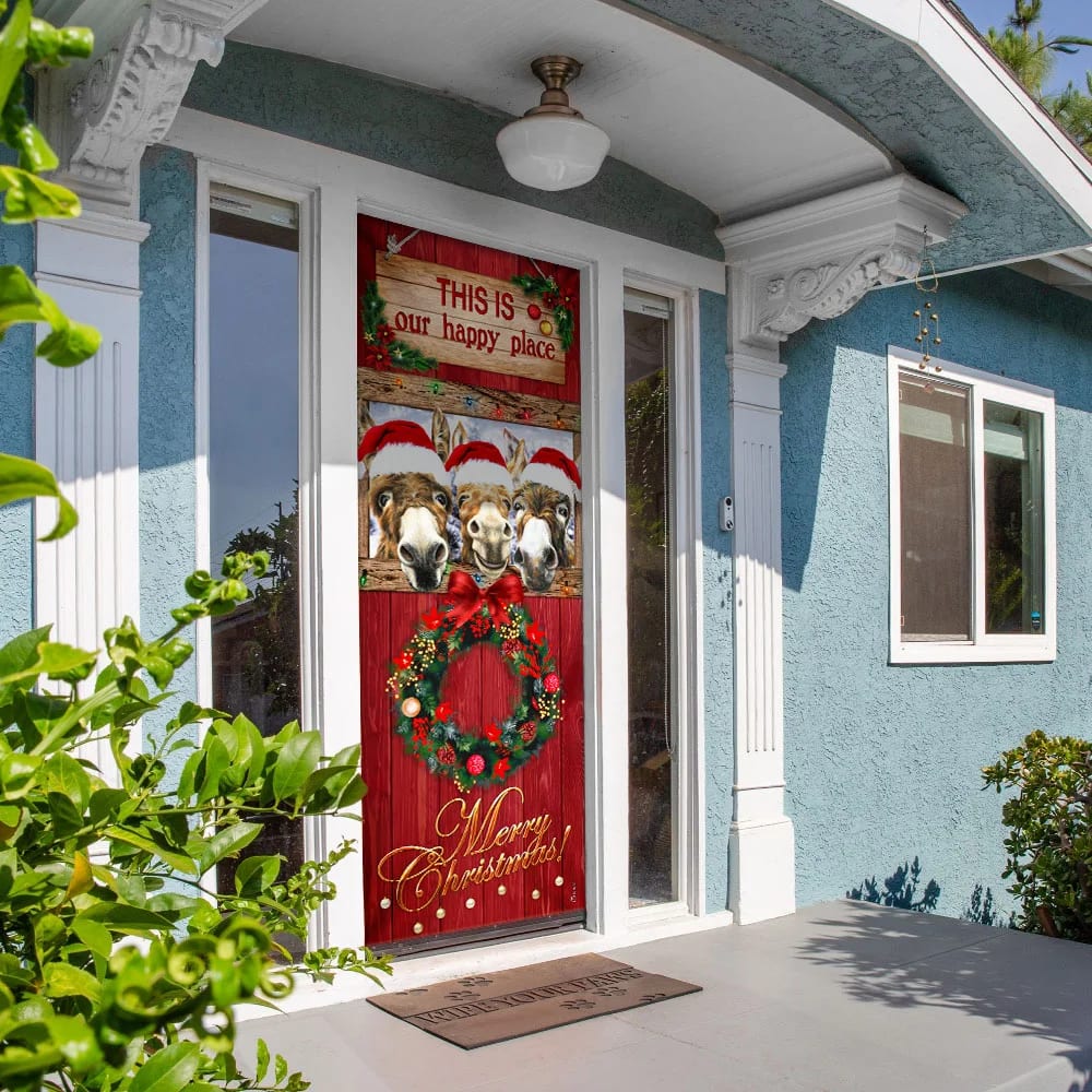 This Is My Happy Place Donkey Door Cover Unique Gifts Doorcover 5 This Is My Happy Place Donkey Door Cover Unique Gifts Doorcover 5