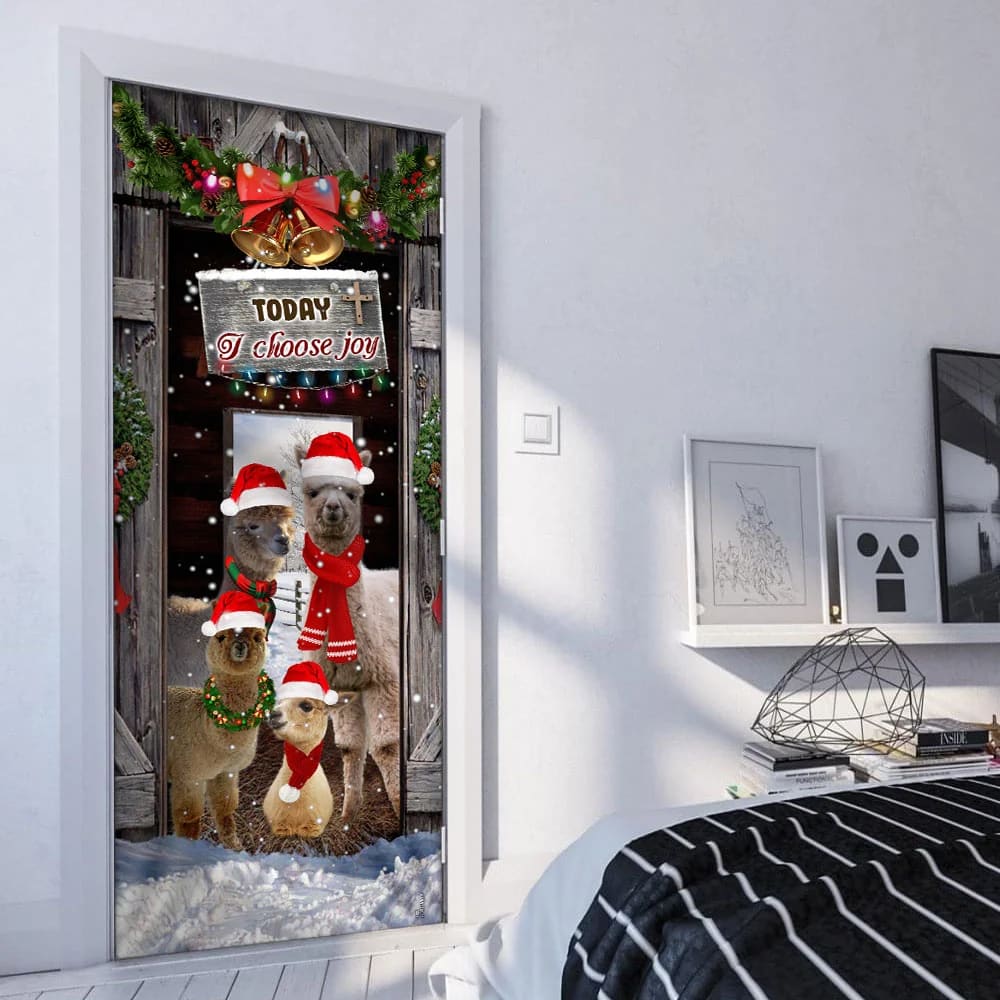 Today I Choose Joy Alpacas Farmhouse Door Cover Front Door Christmas Cover Christmas Outdoor Decoration 5 Today I Choose Joy Alpacas Farmhouse Door Cover Front Door Christmas Cover Christmas Outdoor Decoration 5