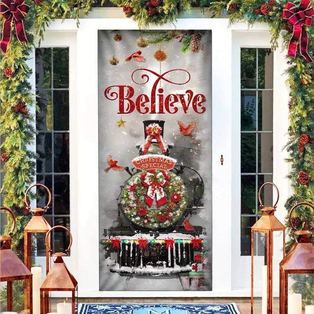 Train Christmas Believe Door Cover Unique Gifts Doorcover Christmas Gift For Friends 3 Train Christmas Believe Door Cover Unique Gifts Doorcover Christmas Gift For Friends 3