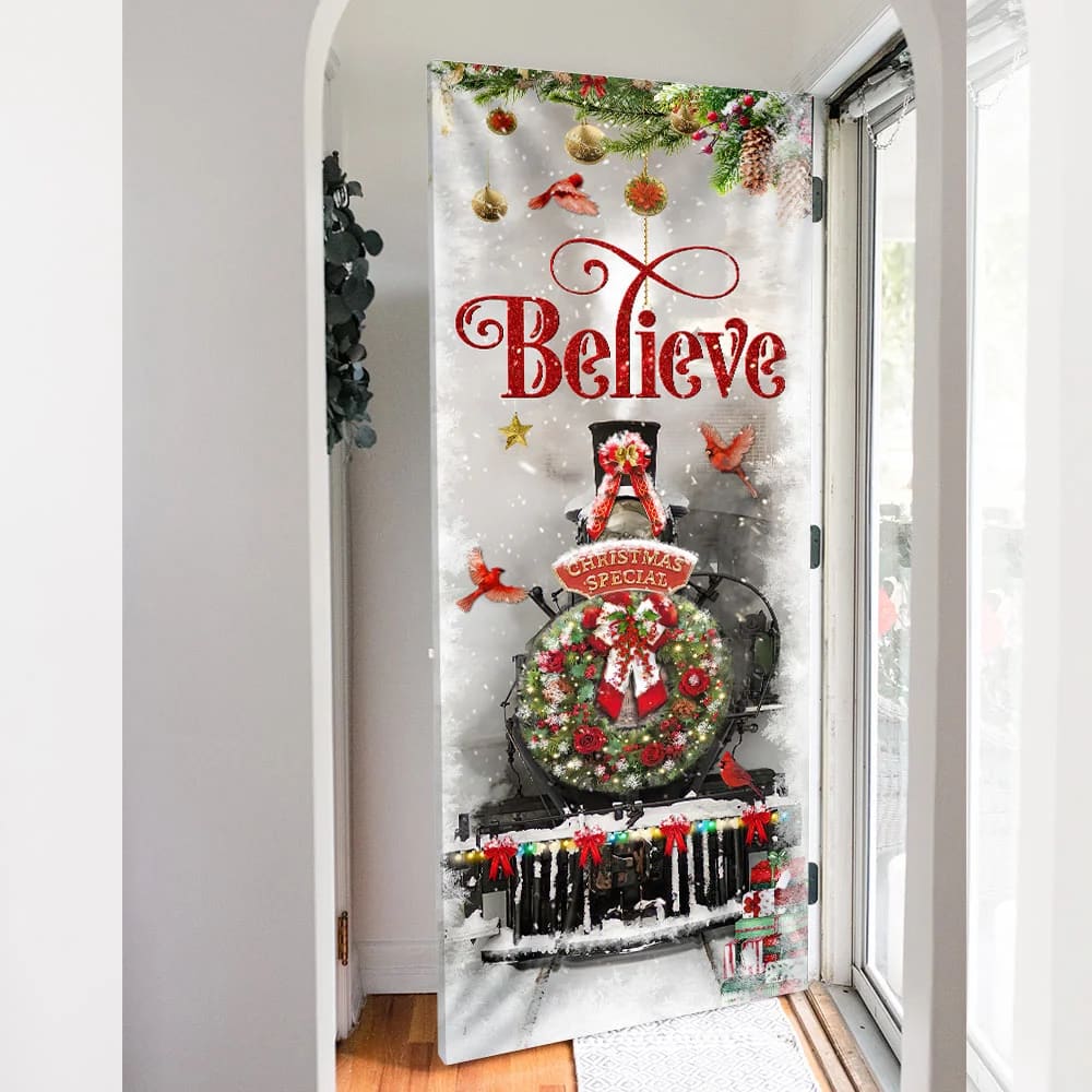 Train Christmas Believe Door Cover Unique Gifts Doorcover Christmas Gift For Friends 5 Train Christmas Believe Door Cover Unique Gifts Doorcover Christmas Gift For Friends 5