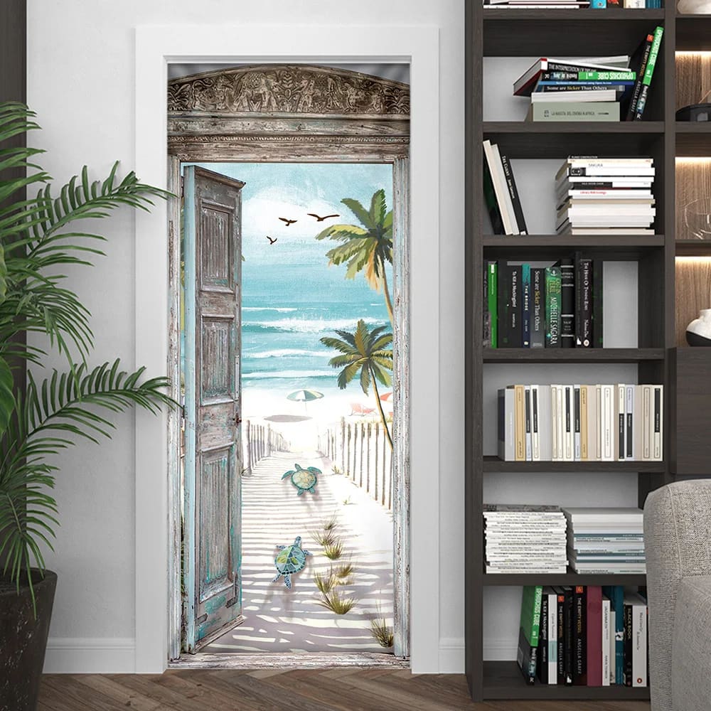 Turtle Beach Scene Door Cover Unique Gifts Doorcover Christmas Gift For Friends 4 Turtle Beach Scene Door Cover Unique Gifts Doorcover Christmas Gift For Friends 4
