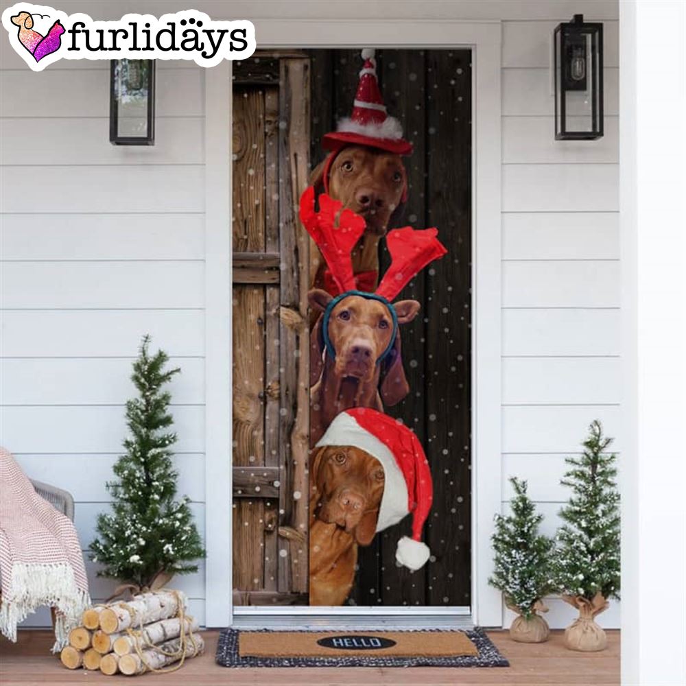 Vizsla Christmas Door Cover Xmas Gifts For Pet Lovers Christmas Gift For Friends Vizsla Christmas Door Cover Xmas Gifts For Pet Lovers Christmas Gift For Friends