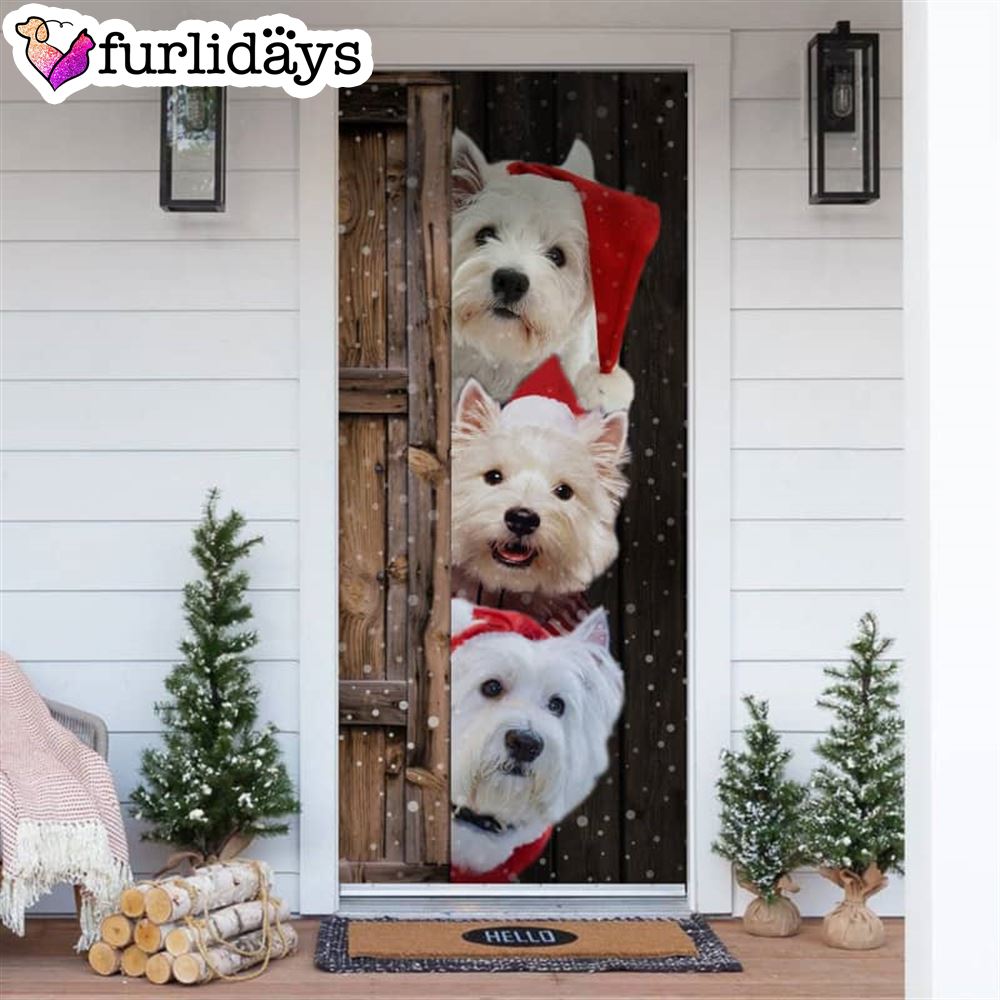 Westie Christmas Door Cover Xmas Gifts For Pet Lovers Christmas Gift For Friends Westie Christmas Door Cover Xmas Gifts For Pet Lovers Christmas Gift For Friends