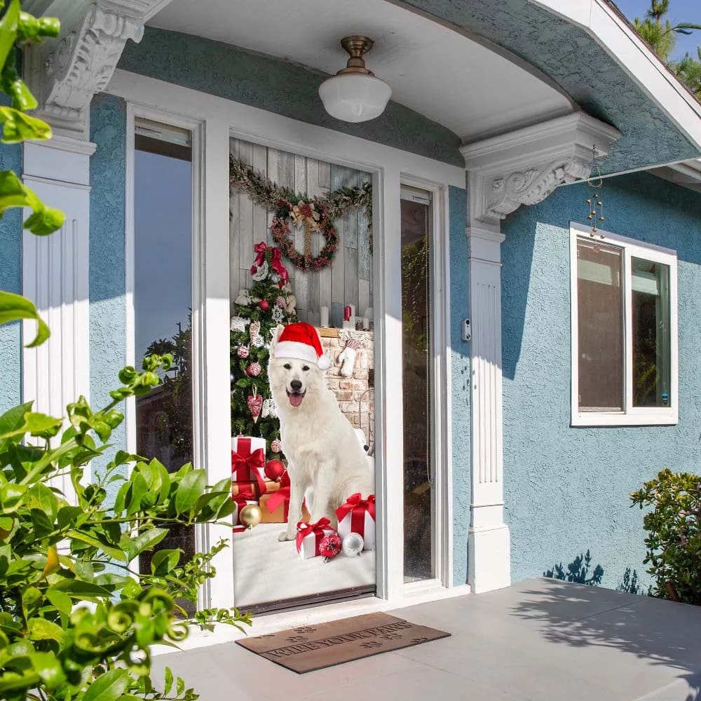 White German Shepherd Christmas Door Cover Unique Gifts Doorcover 5 White German Shepherd Christmas Door Cover Unique Gifts Doorcover 5