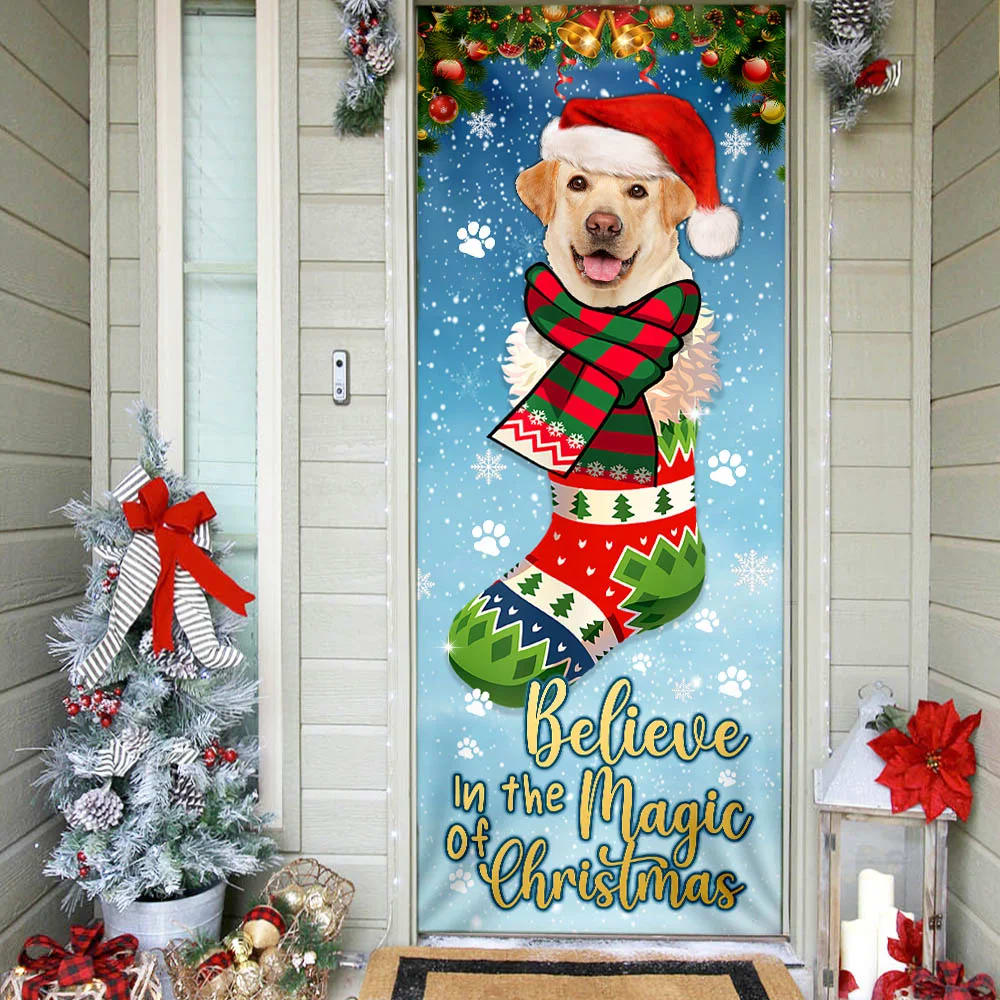 Yellow Lab In Sock Door Cover Believe In The Magic Of Christmas Labrador Retriever Gifts For Dog Lovers 3 Yellow Lab In Sock Door Cover Believe In The Magic Of Christmas Labrador Retriever Gifts For Dog Lovers 3