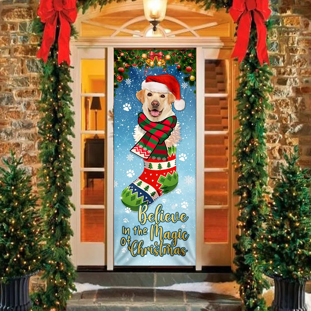 Yellow Lab In Sock Door Cover Believe In The Magic Of Christmas Labrador Retriever Gifts For Dog Lovers 4 Yellow Lab In Sock Door Cover Believe In The Magic Of Christmas Labrador Retriever Gifts For Dog Lovers 4