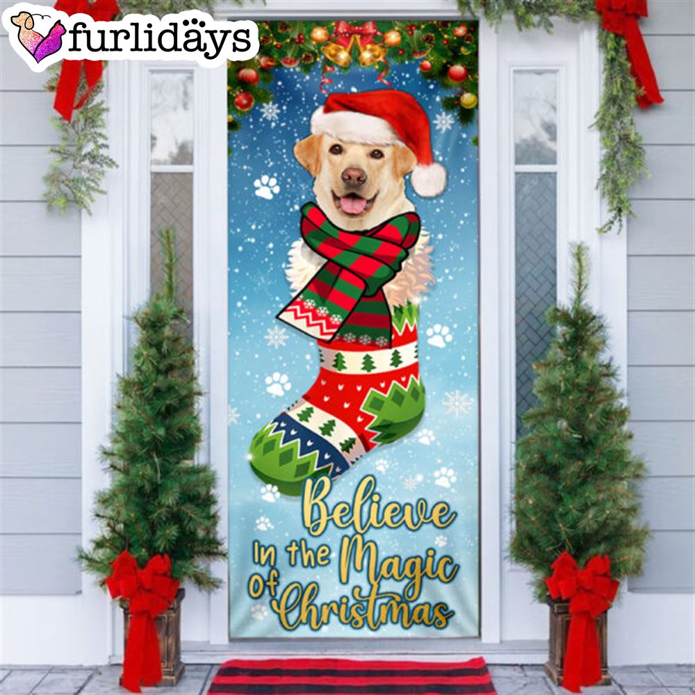 Yellow Lab In Sock Door Cover Believe In The Magic Of Christmas Labrador Retriever Gifts For Dog Lovers 6 Yellow Lab In Sock Door Cover Believe In The Magic Of Christmas Labrador Retriever Gifts For Dog Lovers 6