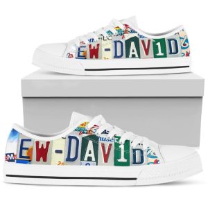 Ew, David! Black Low Top Shoes:…