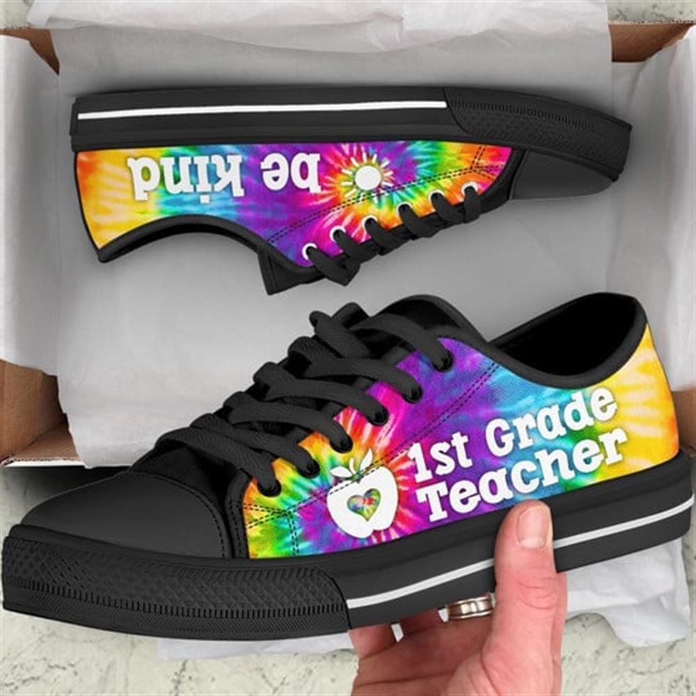 1st Grade Teacher Bekind Tie Dye Canvas Low Top Shoes Low Top Shoes Mens Women 1 l7fvvk.jpg 1st Grade Teacher Bekind Tie Dye Canvas Low Top Shoes Low Top Shoes Mens Women 1 l7fvvk.jpg