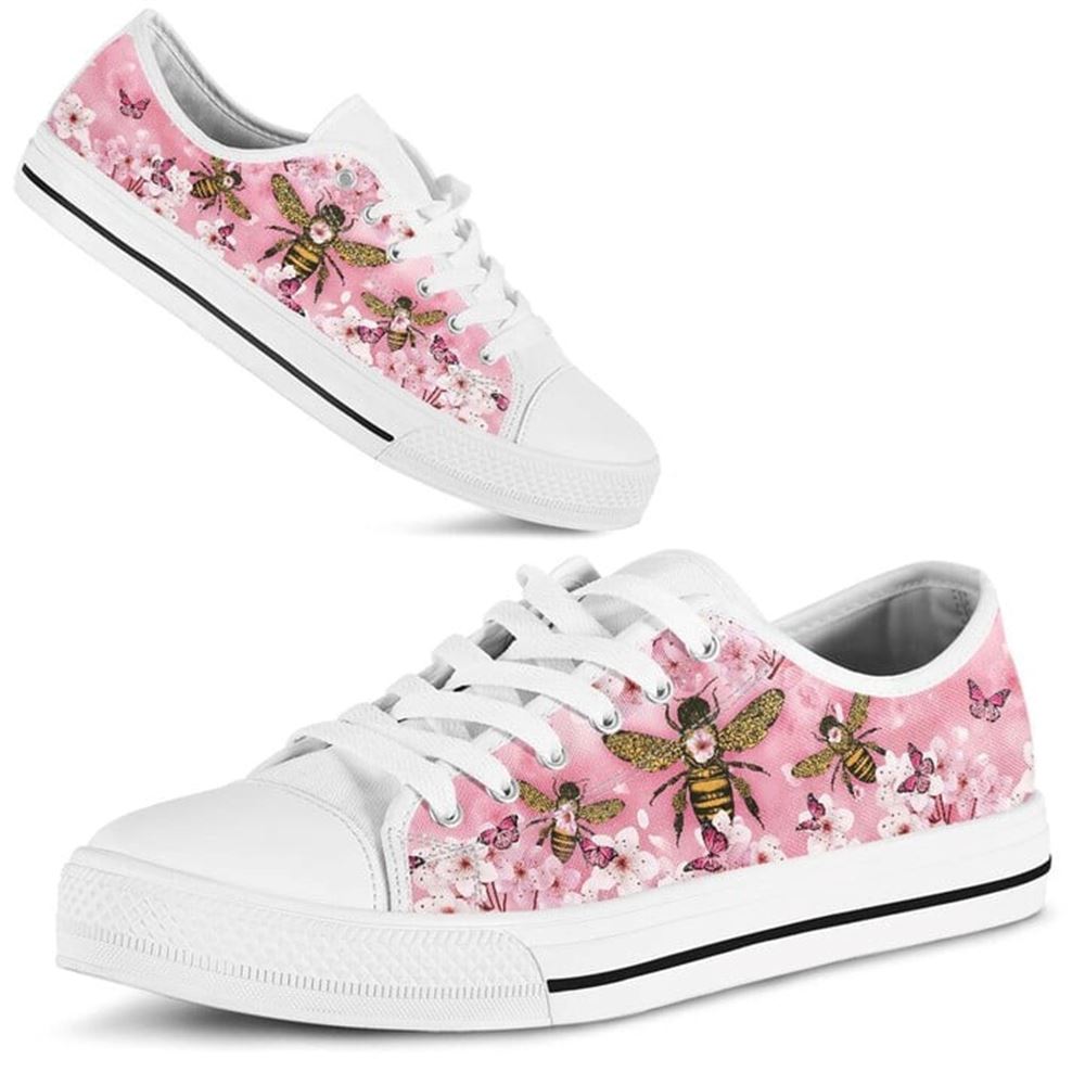 Bee Cherry Blossom Low Top Shoes Low Top Shoes Mens Women 2 gw5zd6.jpg Bee Cherry Blossom Low Top Shoes Low Top Shoes Mens Women 2 gw5zd6.jpg