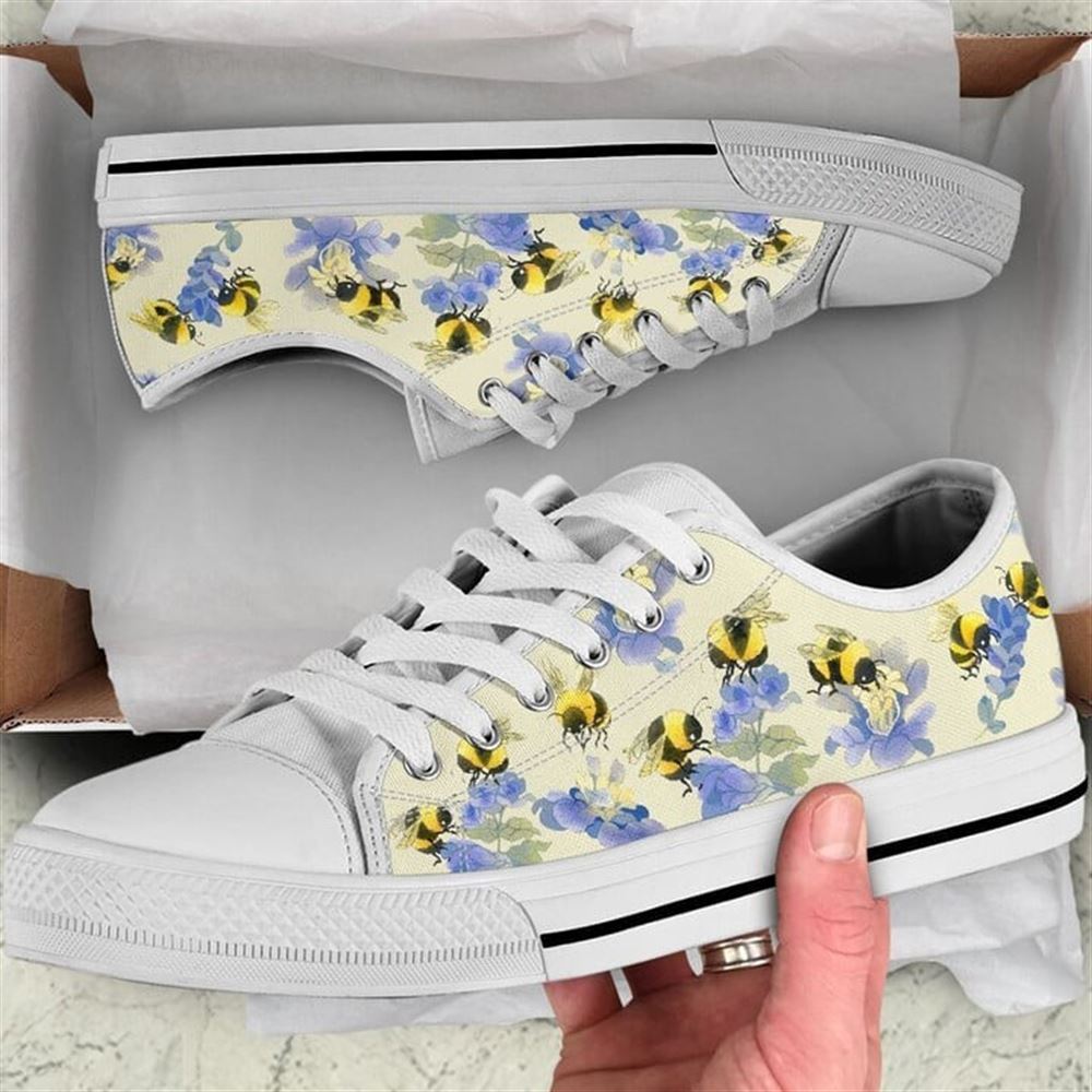 Bees Purple Flower Watercolor Low Top Shoes Low Top Shoes Mens Women 1 nrkdii.jpg Bees Purple Flower Watercolor Low Top Shoes Low Top Shoes Mens Women 1 nrkdii.jpg