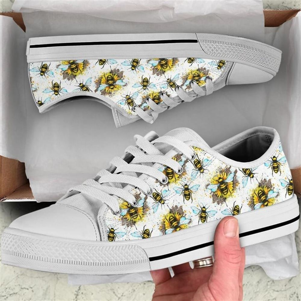 Bees Purple Flower Watercolor Low Top Shoes Low Top Shoes Mens Women 2 ovmwjw.jpg Bees Purple Flower Watercolor Low Top Shoes Low Top Shoes Mens Women 2 ovmwjw.jpg