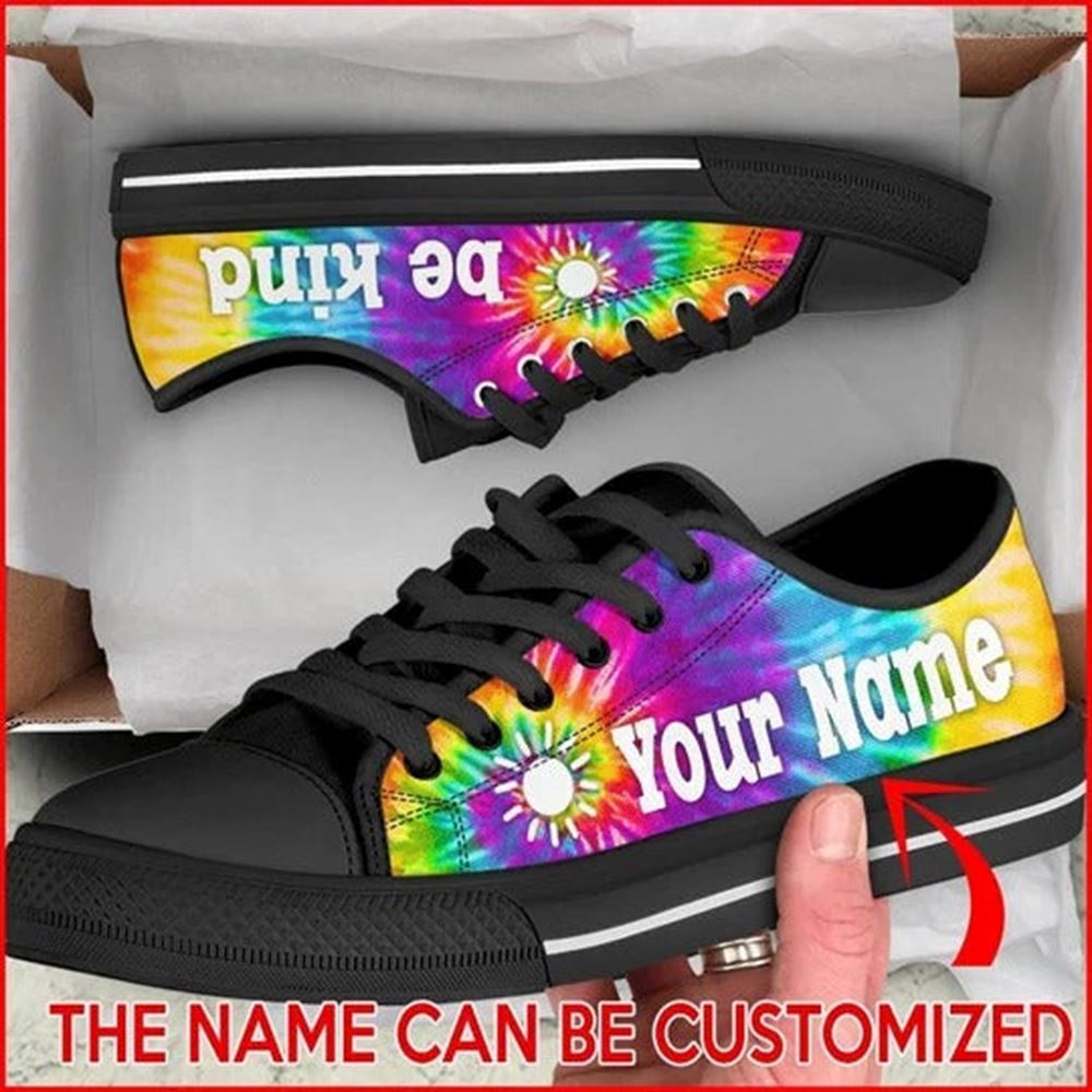 Bekind Tie Dye Personalized Canvas Low Top Shoes Low Top Shoes Mens Women 1 mvucry.jpg Bekind Tie Dye Personalized Canvas Low Top Shoes Low Top Shoes Mens Women 1 mvucry.jpg