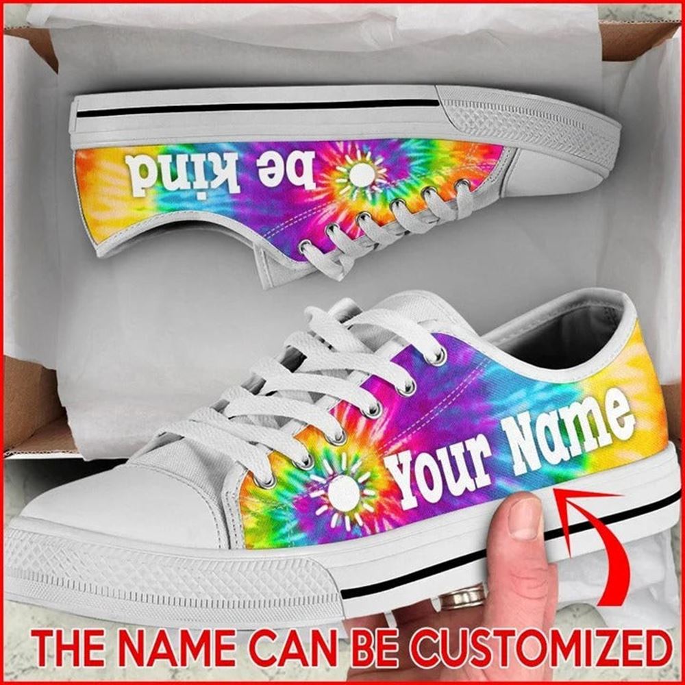 Bekind Tie Dye Personalized Canvas Low Top Shoes Low Top Shoes Mens Women 2 beuyes.jpg Bekind Tie Dye Personalized Canvas Low Top Shoes Low Top Shoes Mens Women 2 beuyes.jpg