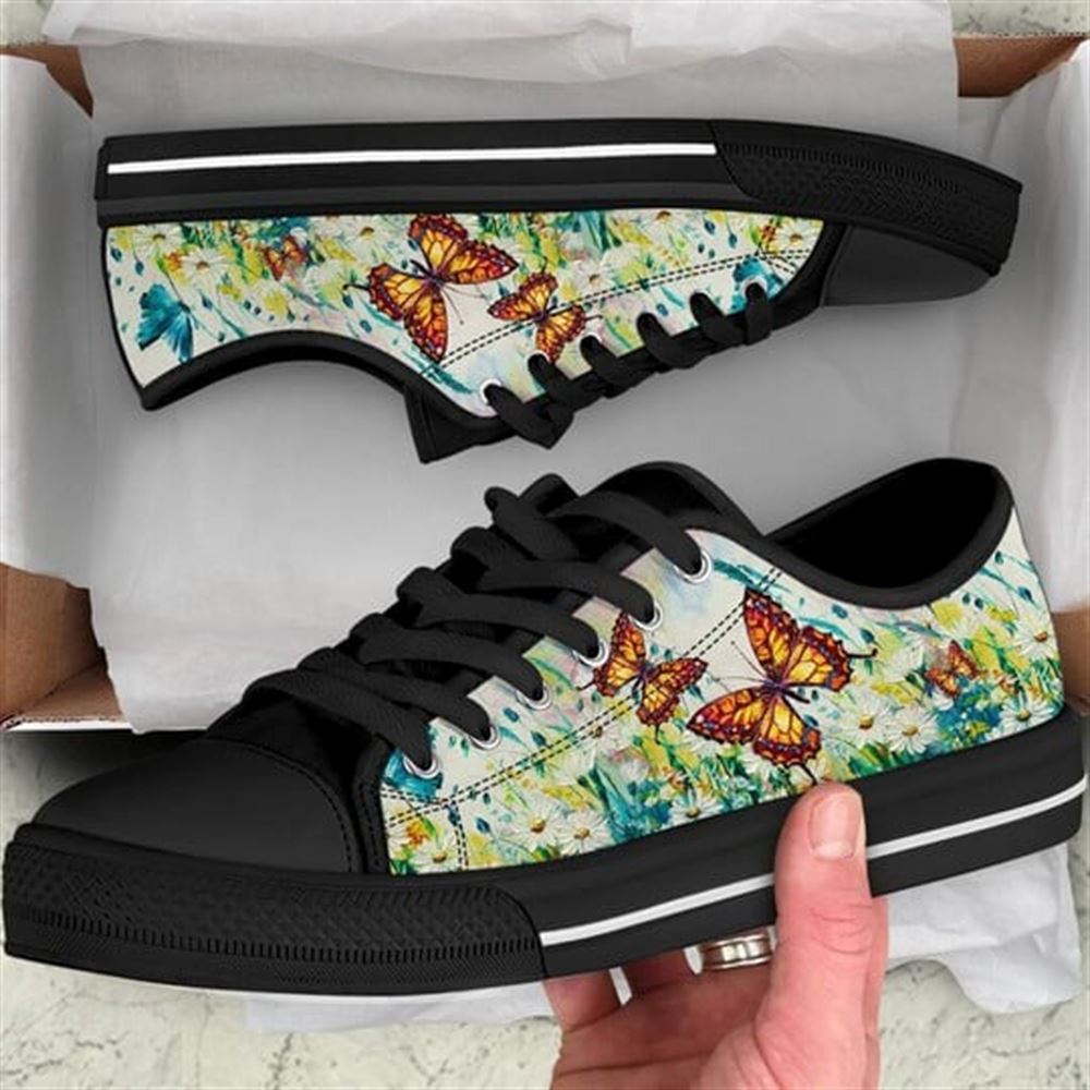 Butterfly Flower Oil Painting Canvas Low Top Shoes Low Top Shoes Mens Women 1 i6sxp0.jpg Butterfly Flower Oil Painting Canvas Low Top Shoes Low Top Shoes Mens Women 1 i6sxp0.jpg