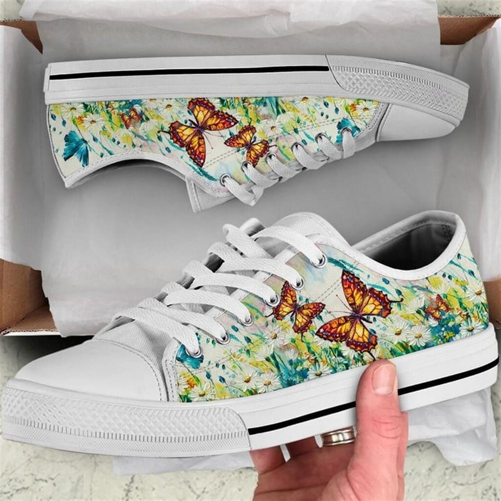 Butterfly Flower Oil Painting Canvas Low Top Shoes Low Top Shoes Mens Women 2 qmeplq.jpg Butterfly Flower Oil Painting Canvas Low Top Shoes Low Top Shoes Mens Women 2 qmeplq.jpg