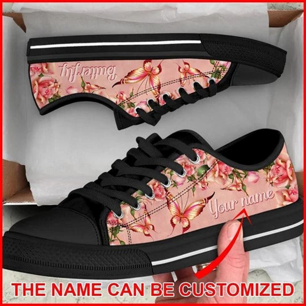 Butterfly Rose Personalized Canvas Low Top Shoes Low Top Shoes Mens Women 1 oaiin4.jpg Butterfly Rose Personalized Canvas Low Top Shoes Low Top Shoes Mens Women 1 oaiin4.jpg