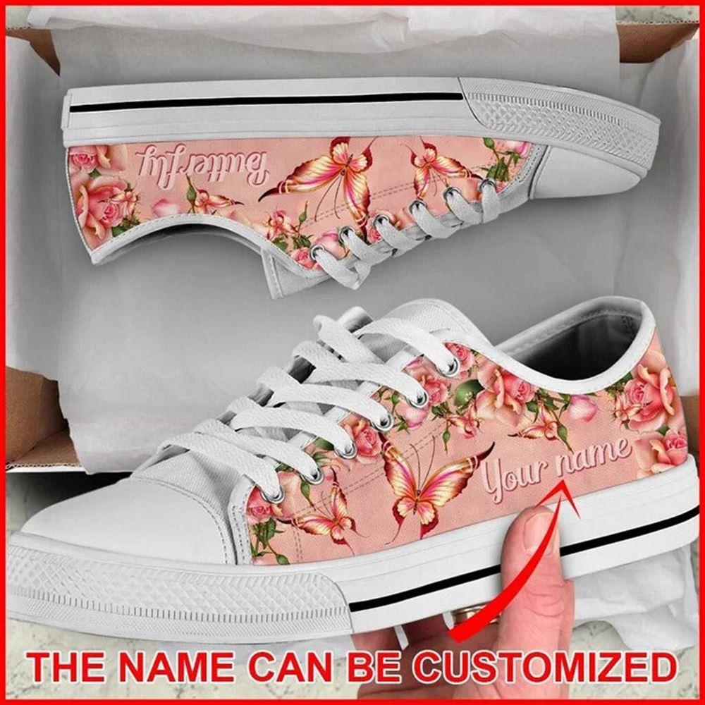 Butterfly Rose Personalized Canvas Low Top Shoes Low Top Shoes Mens Women 2 skrrmm.jpg Butterfly Rose Personalized Canvas Low Top Shoes Low Top Shoes Mens Women 2 skrrmm.jpg