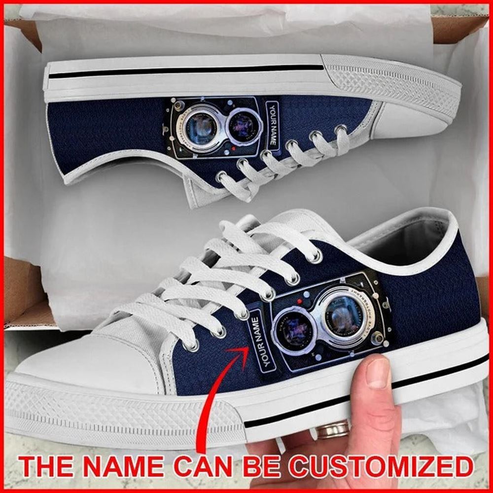 Camera Classic Double Lens Personalized Canvas Low Top Shoes Low Top Shoes Mens Women 1 dpmf5j.jpg