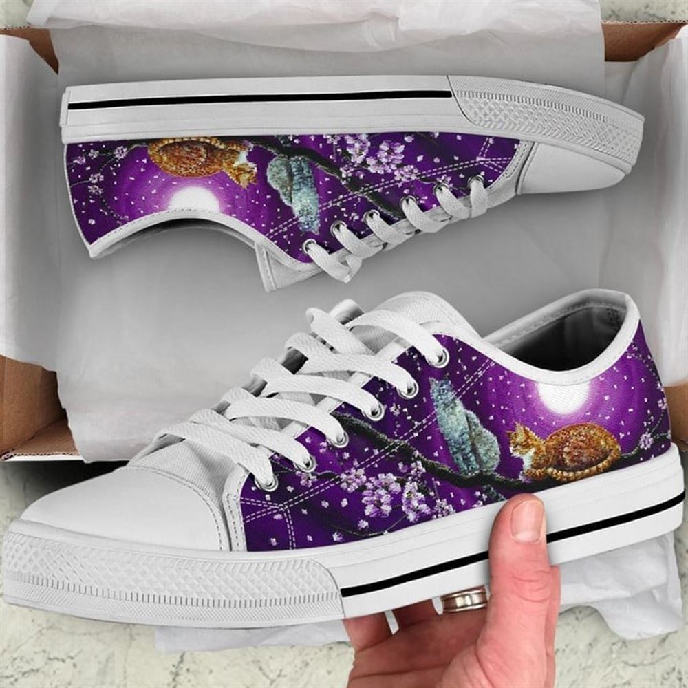Cat Sakura Cherry Blossom Low Top Shoes Low Top Shoes Mens Women 1 mwiejs.jpg Cat Sakura Cherry Blossom Low Top Shoes Low Top Shoes Mens Women 1 mwiejs.jpg