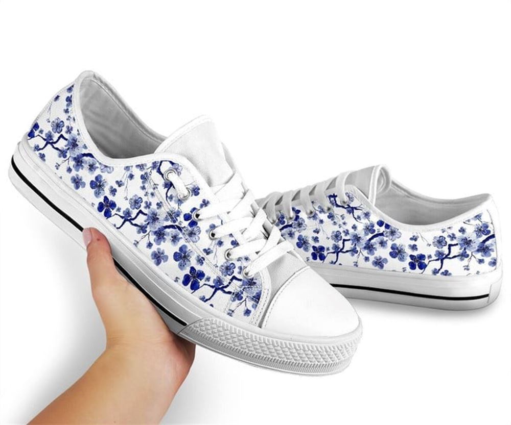 Cherry Blossom Blue Low Top Shoes Low Top Shoes Mens Women 2 ixcwzx.jpg Cherry Blossom Blue Low Top Shoes Low Top Shoes Mens Women 2 ixcwzx.jpg