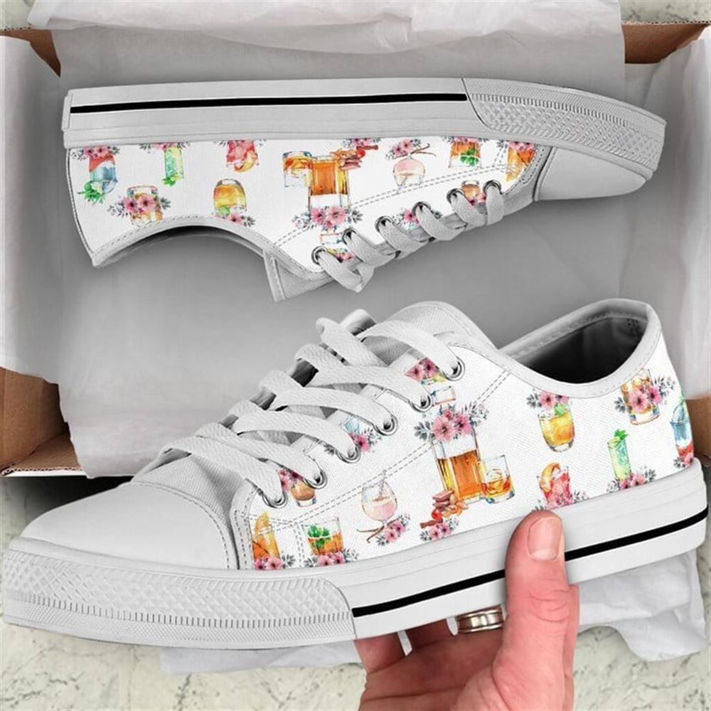 Cocktails Tool Flower Watercolor Low Top Shoes Low Top Shoes Mens Women 1 ncoskw.jpg Cocktails Tool Flower Watercolor Low Top Shoes Low Top Shoes Mens Women 1 ncoskw.jpg