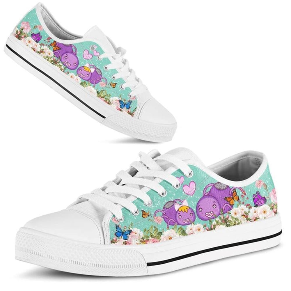 Cute Couple Spider Love Flower Watercolor Low Top Shoes Low Top Shoes Mens Women 2 udq1wf.jpg