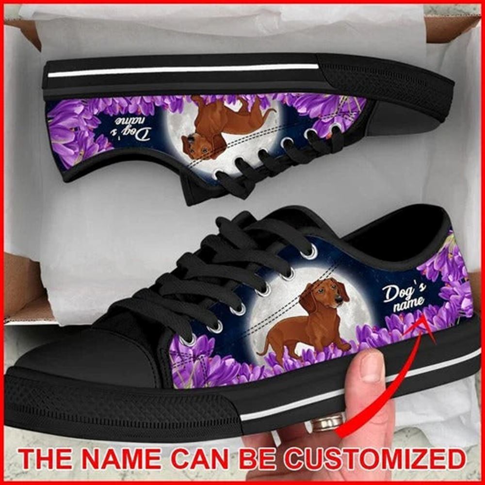 Dog s name Dachshund Purple Flower Personalized Canvas Low Top Shoes Low Top Shoes Mens Women 1 jsf4im.jpg Dog s name Dachshund Purple Flower Personalized Canvas Low Top Shoes Low Top Shoes Mens Women 1 jsf4im.jpg