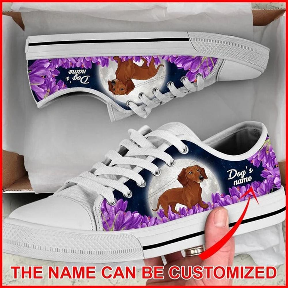 Dog s name Dachshund Purple Flower Personalized Canvas Low Top Shoes Low Top Shoes Mens Women 2 zbu6kw.jpg Dog s name Dachshund Purple Flower Personalized Canvas Low Top Shoes Low Top Shoes Mens Women 2 zbu6kw.jpg