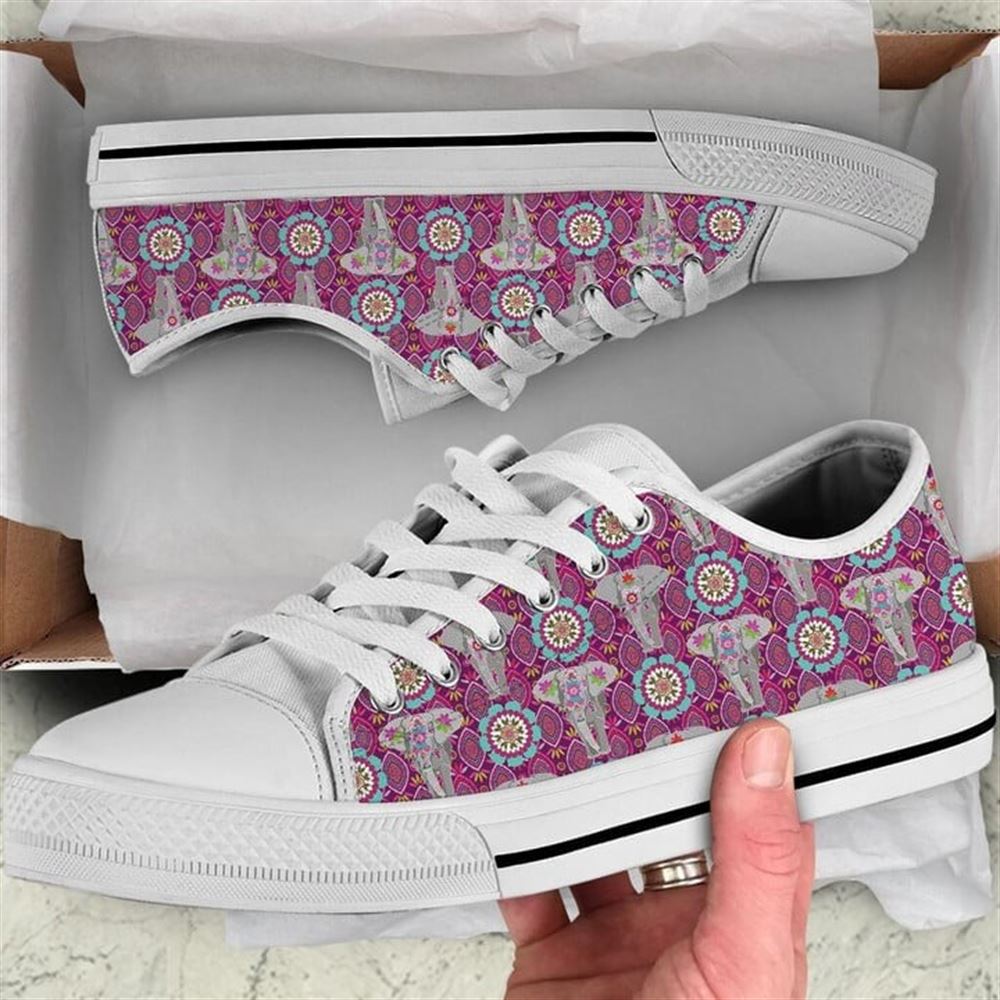 Elephant Festival Madness Canvas Low Top Shoes Low Top Shoes Mens Women 2 xs41yx.jpg
