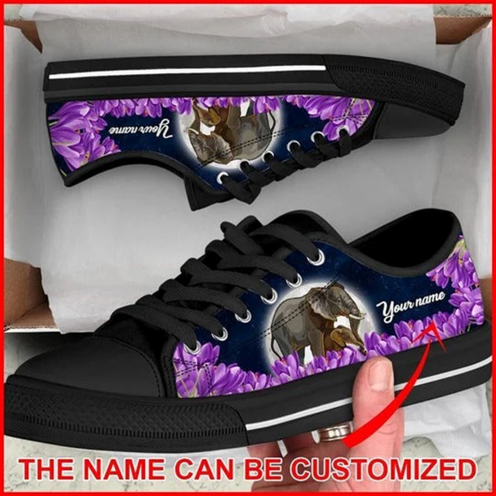 Elephant Purple Flower Personalized Canvas Low Top Shoes Low Top Shoes Mens Women 1 exc6ex.jpg Elephant Purple Flower Personalized Canvas Low Top Shoes Low Top Shoes Mens Women 1 exc6ex.jpg