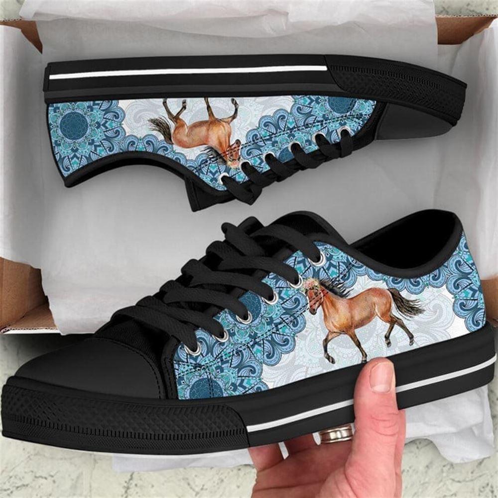 Horse Watercolor Mandala Blue Canvas Low Top Shoes Low Top Shoes Mens Women 2 eulmea.jpg Horse Watercolor Mandala Blue Canvas Low Top Shoes Low Top Shoes Mens Women 2 eulmea.jpg