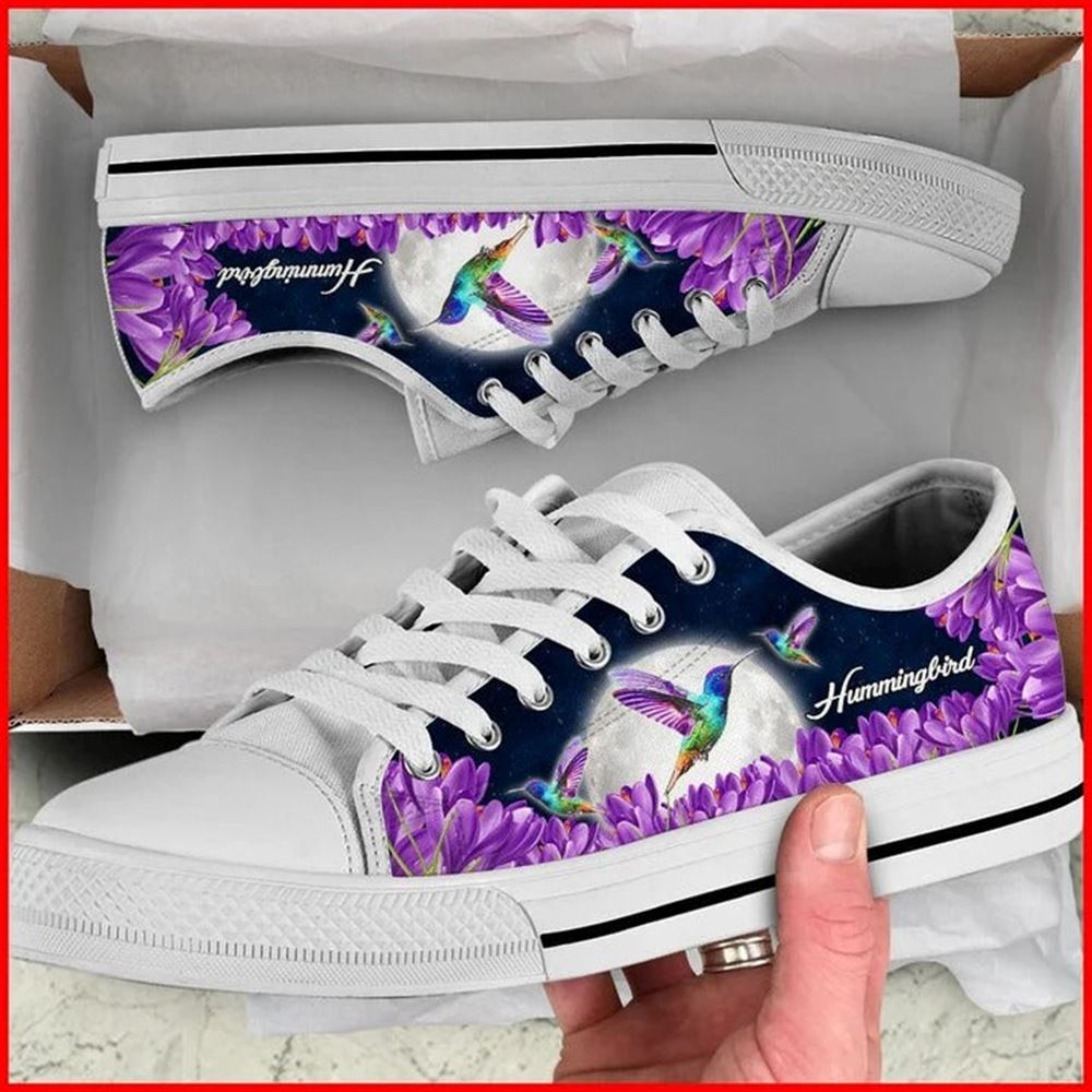 Hummingbird Purple Flower Canvas Low Top Shoes Low Top Shoes Mens Women 2 eaik5k.jpg Hummingbird Purple Flower Canvas Low Top Shoes Low Top Shoes Mens Women 2 eaik5k.jpg