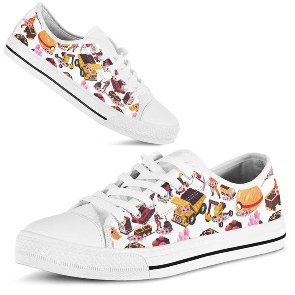 Miner Hobby Flower Watercolor Low Top Shoes Low Top Shoes Mens Women 2 fzqi42.jpg