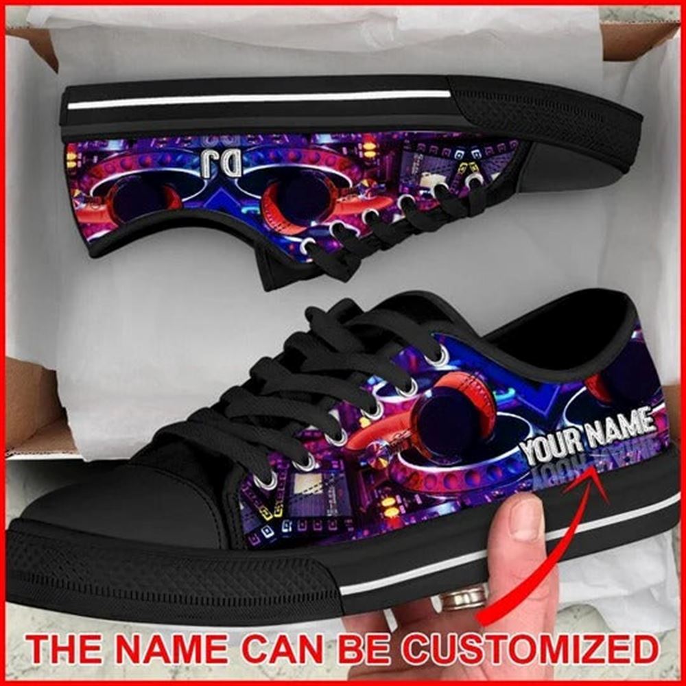 Music DJ Light Personalized Canvas Low Top Shoes Low Top Shoes Mens Women 1 hh4pko.jpg
