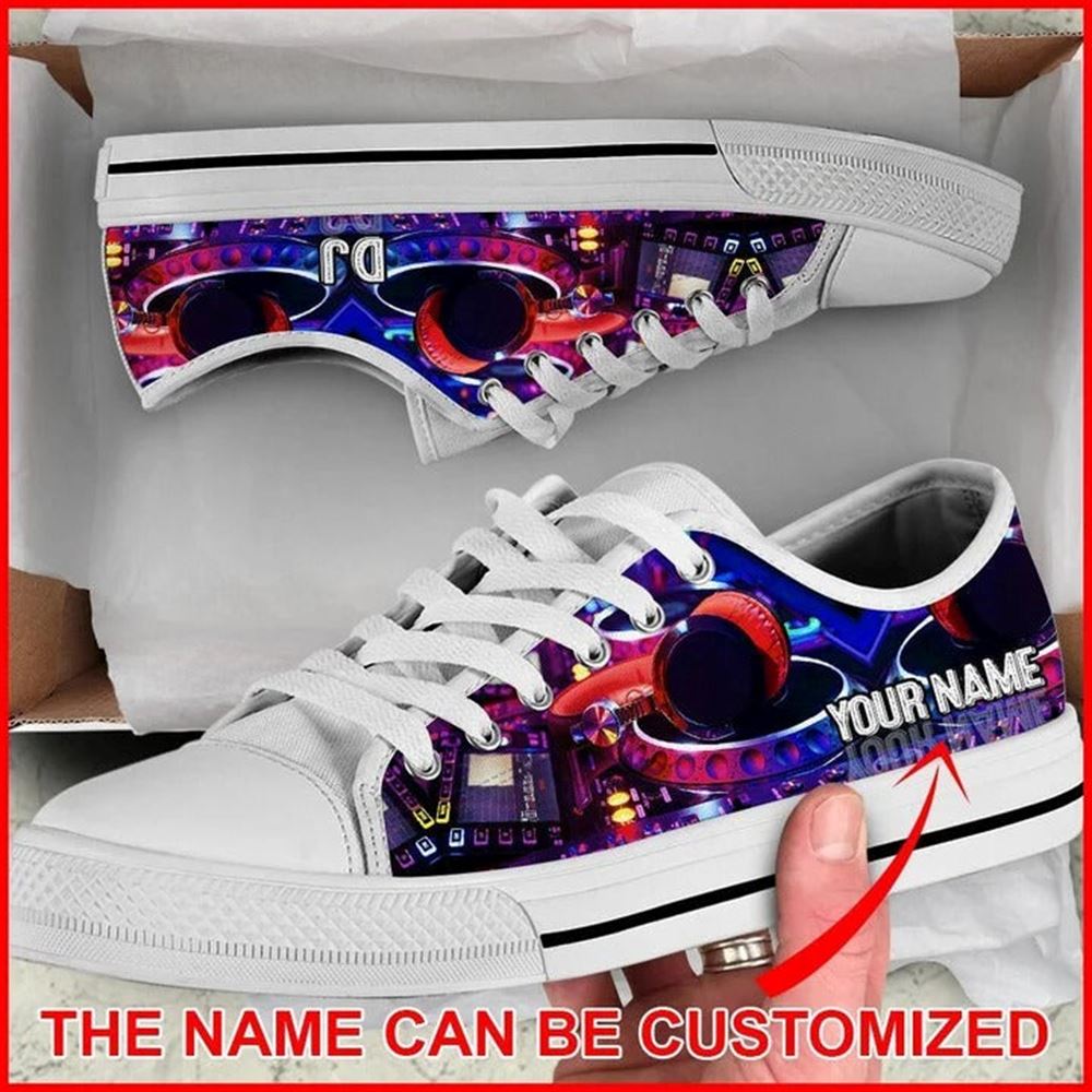 Music DJ Light Personalized Canvas Low Top Shoes Low Top Shoes Mens Women 2 ocioge.jpg