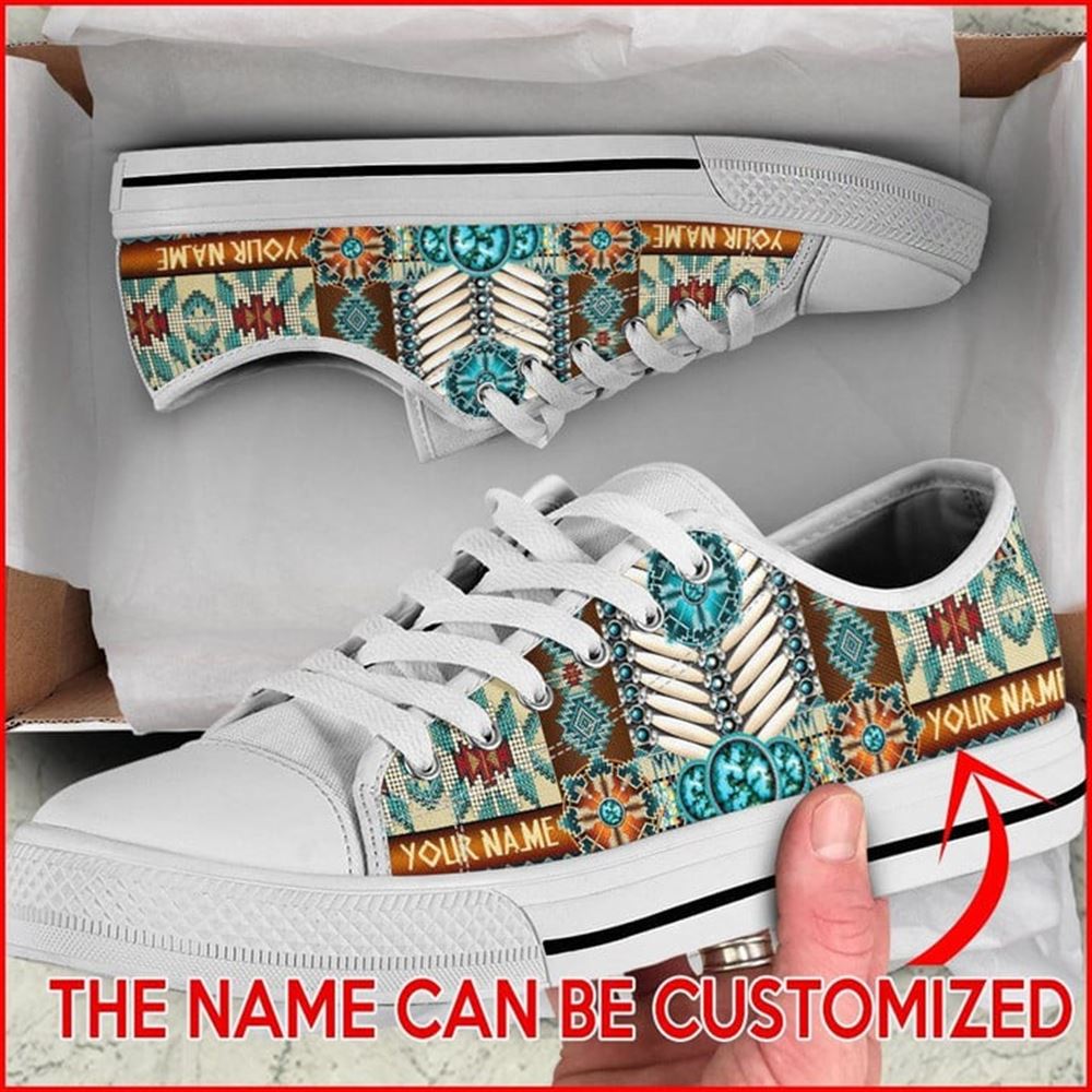 Native American Style Personalized Canvas Low Top Shoes Low Top Shoes Mens Women 1 tqevlo.jpg