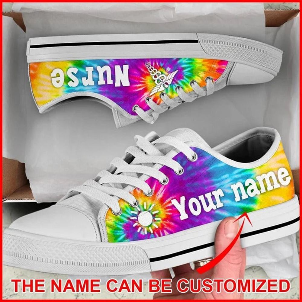 Nurse Bekind Tie Dye Personalized Canvas Low Top Shoes Low Top Shoes Mens Women 2 p9shrm.jpg Nurse Bekind Tie Dye Personalized Canvas Low Top Shoes Low Top Shoes Mens Women 2 p9shrm.jpg