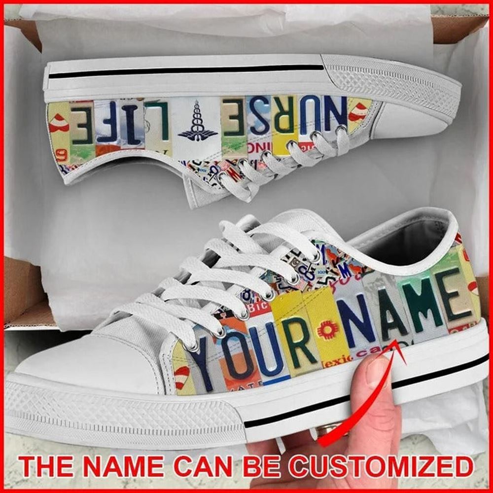 Nurse Life License Plates Personalized Canvas Low Top Shoes Low Top Shoes Mens Women 1 zryhzh.jpg Nurse Life License Plates Personalized Canvas Low Top Shoes Low Top Shoes Mens Women 1 zryhzh.jpg