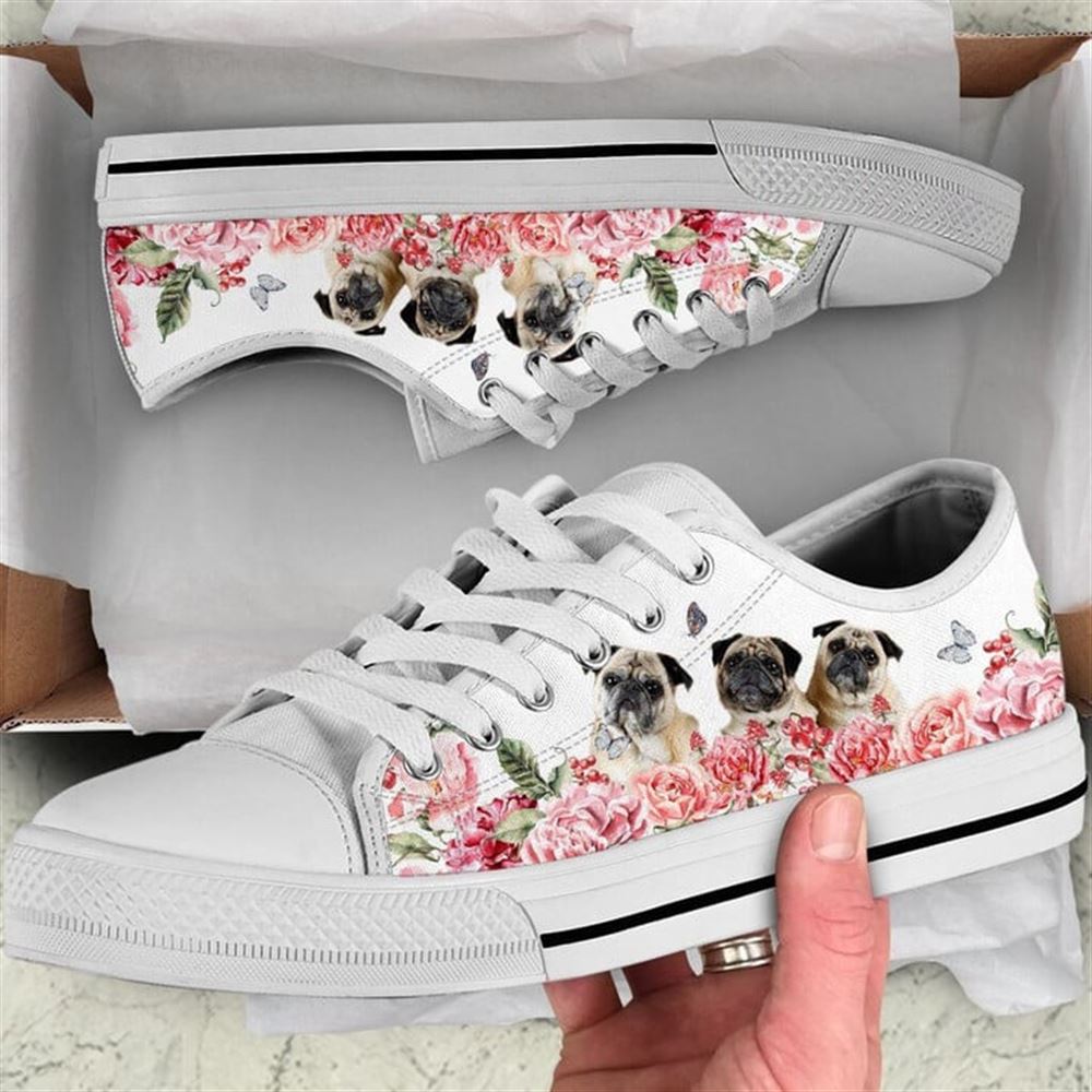 Pug Dog Flower Pink Butterfly Canvas Low Top Shoes Low Top Shoes Mens Women 2 kwe3fj.jpg Pug Dog Flower Pink Butterfly Canvas Low Top Shoes Low Top Shoes Mens Women 2 kwe3fj.jpg