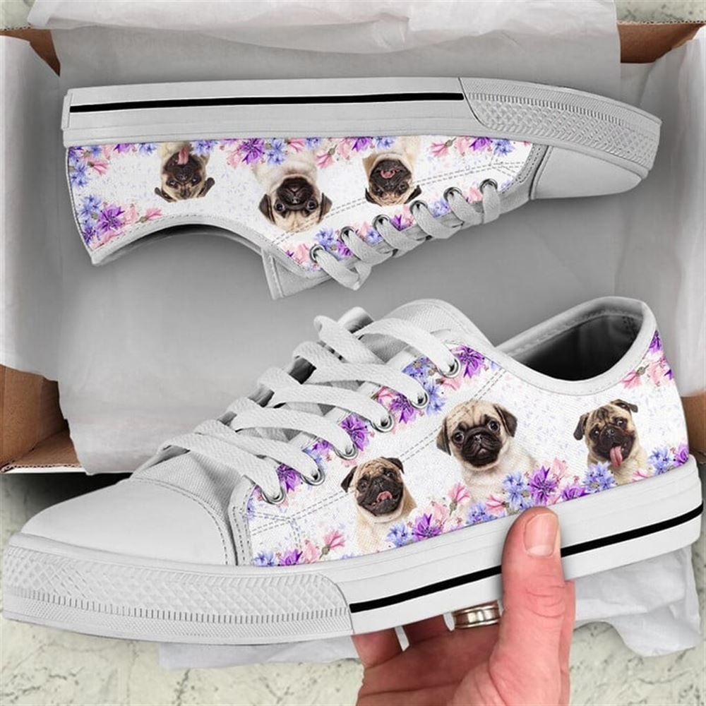 Pug Dog Purple Flower Canvas Low Top Shoes Low Top Shoes Mens Women 2 caml86.jpg Pug Dog Purple Flower Canvas Low Top Shoes Low Top Shoes Mens Women 2 caml86.jpg
