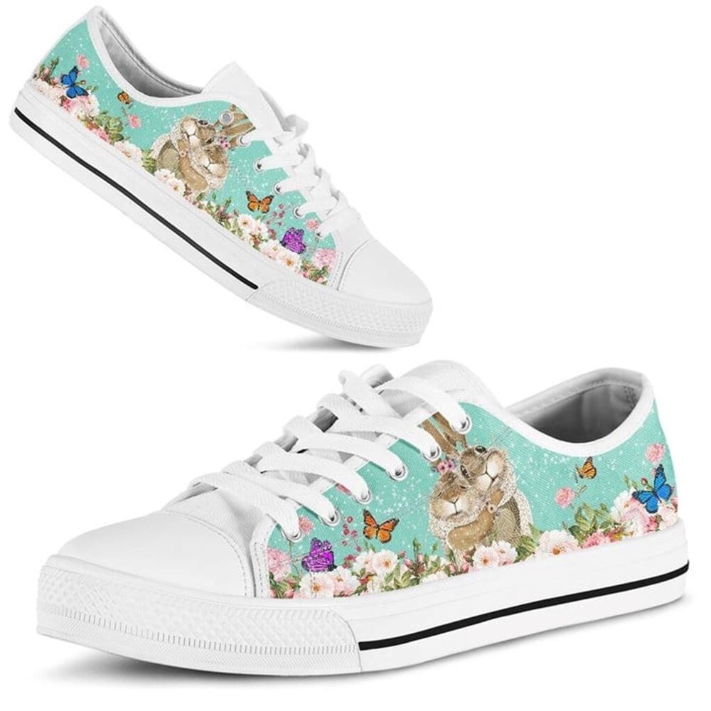 Rabbit Butterfly Flower Watercolor Low Top Shoes Low Top Shoes Mens Women 2 nf87z6.jpg Rabbit Butterfly Flower Watercolor Low Top Shoes Low Top Shoes Mens Women 2 nf87z6.jpg
